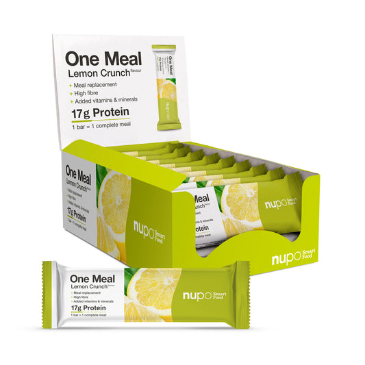 Nupo One Meal Bar Cookies & Cream fordele højt protein fibre