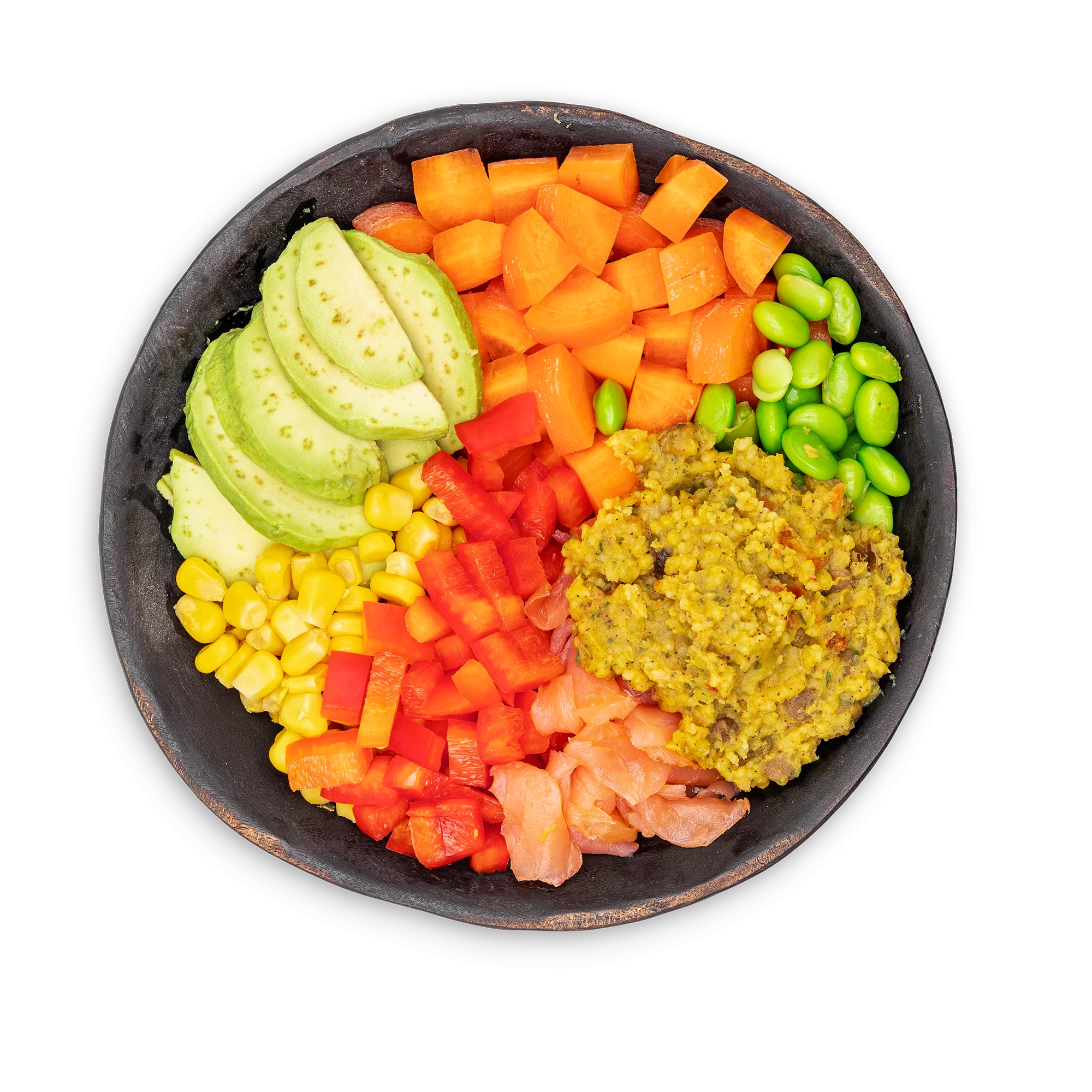 Diet Couscous (poke bowl) - med laks og grønt