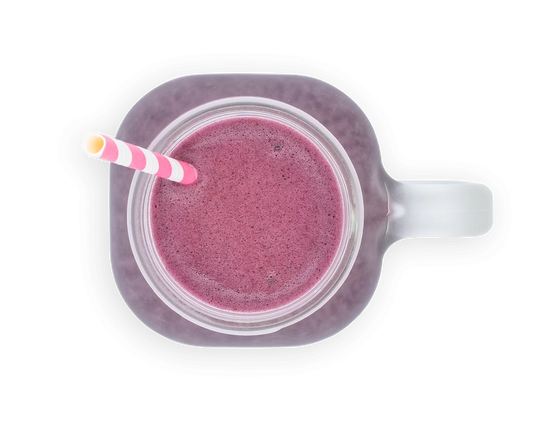 Diet Blueberry Raspberry Shake - med ekstra blåbær