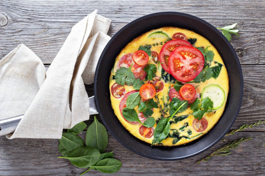 Omelet med hytteost
