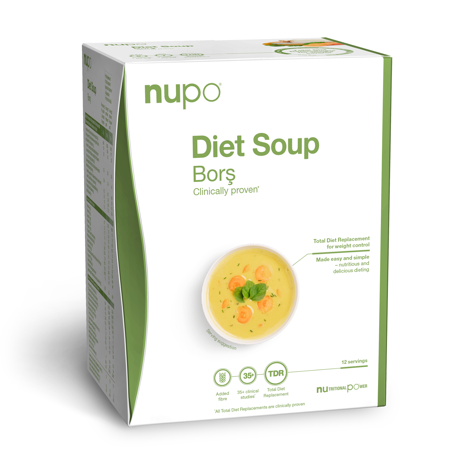 Bors, a classic diet soup from Nupo, known for its tangy flavor and low calorie count.
