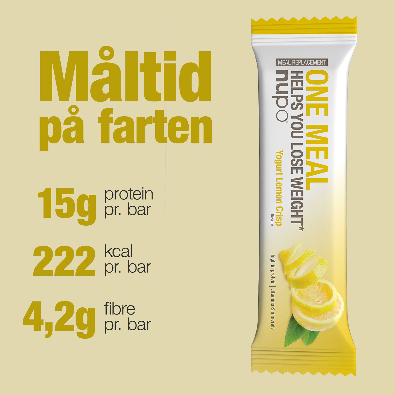 yogurt lemon crisp maaltidserstatning bar nupo limited edition