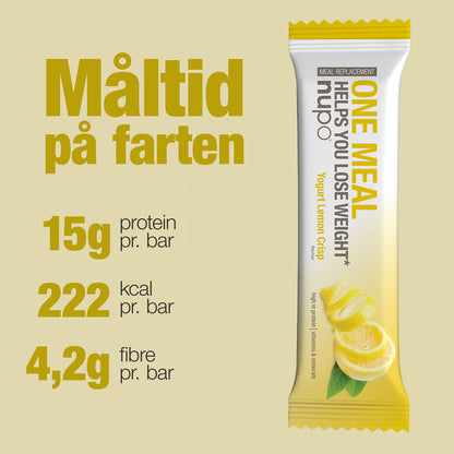 yogurt lemon crisp maaltidserstatning bar nupo limited edition