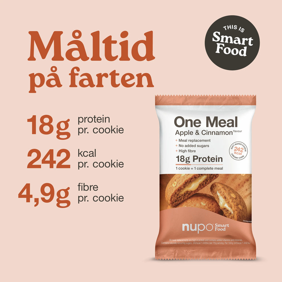 Nupo One Meal Bar Apple & Cinnamon næringsindhold og protein