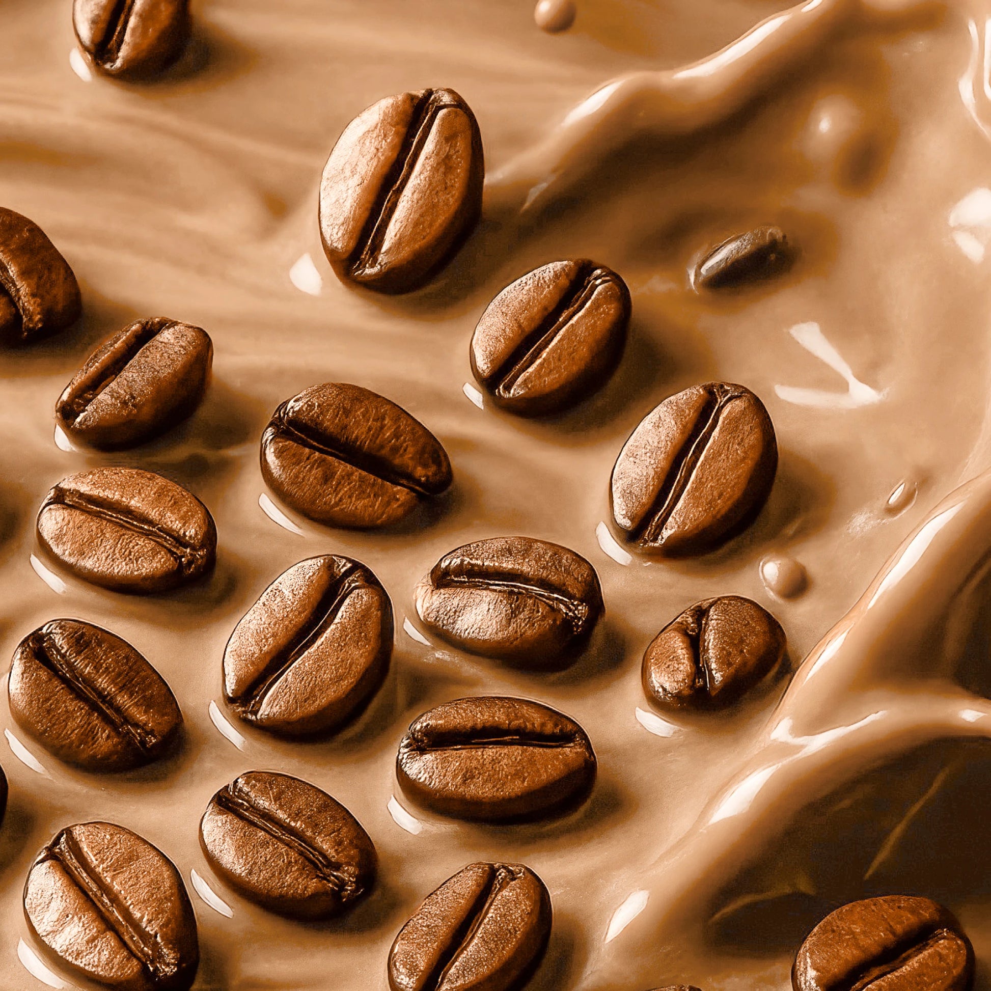 Coffee beans ved siden af Nupo One Meal RTD Caffe Latte shake