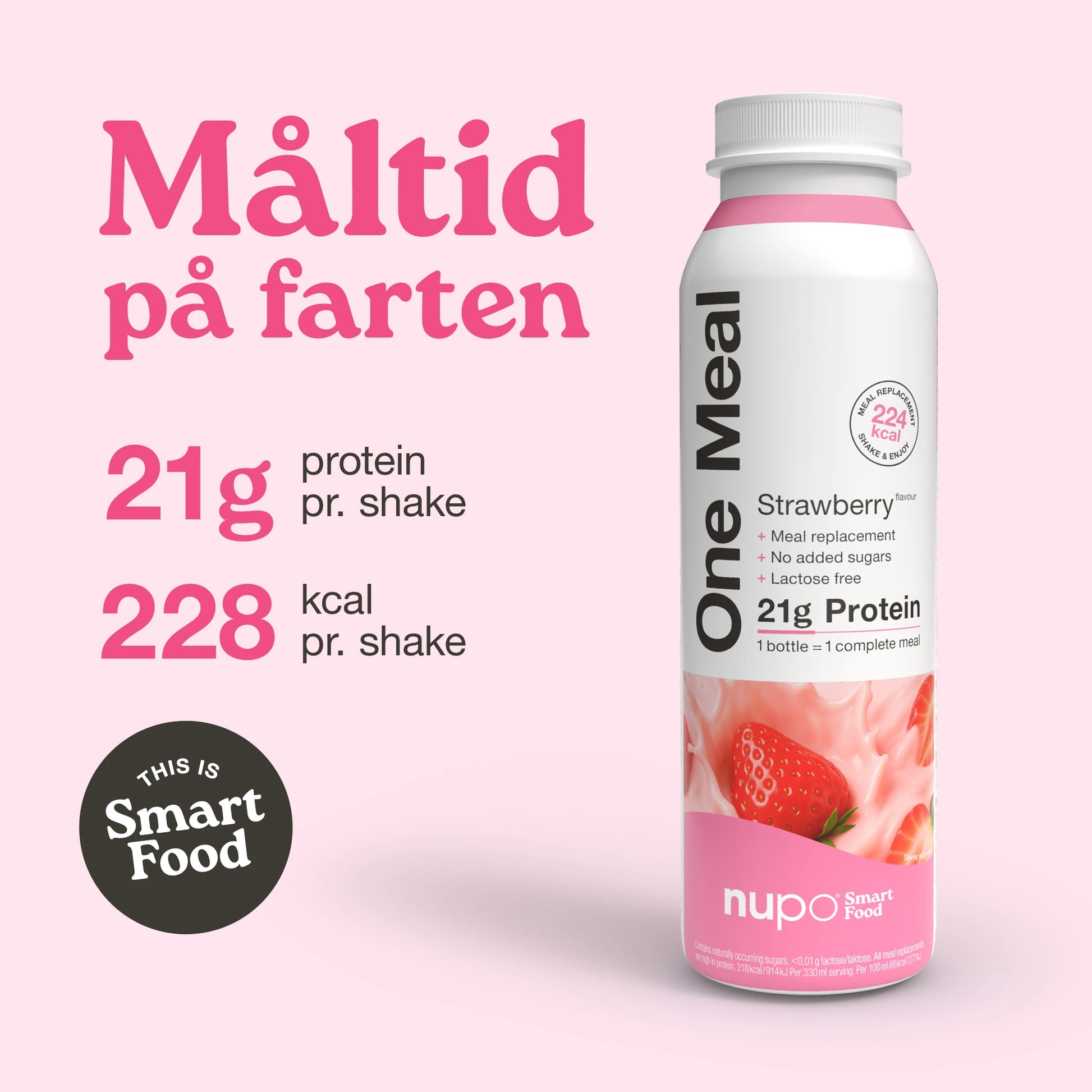 Nupo One Meal RTD Strawberry pakke forside