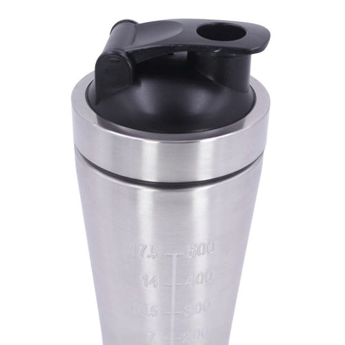 Nupo Metal Shaker 500 ml (GRATIS) in high-quality stainless steel with a black plastic lid.